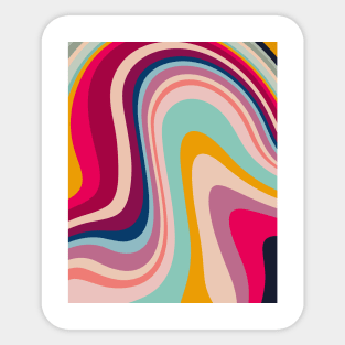 Retro Colorful Trippy Abstract Sticker